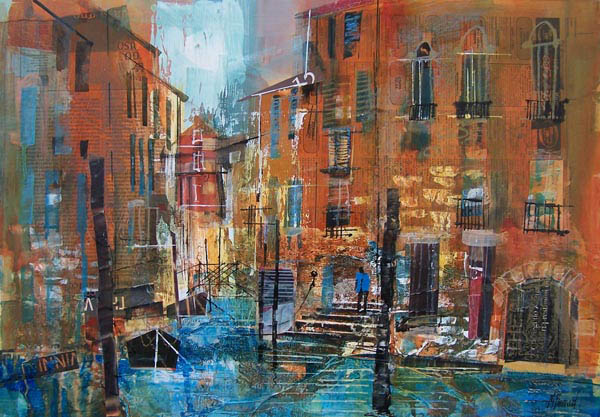 CANAL EDGE, VENICE   16X22.5 INS