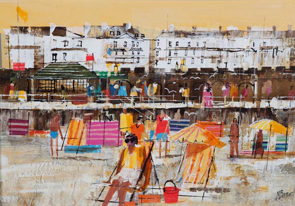 ENJOYING THE SUN, SIDMOUTH 9X13