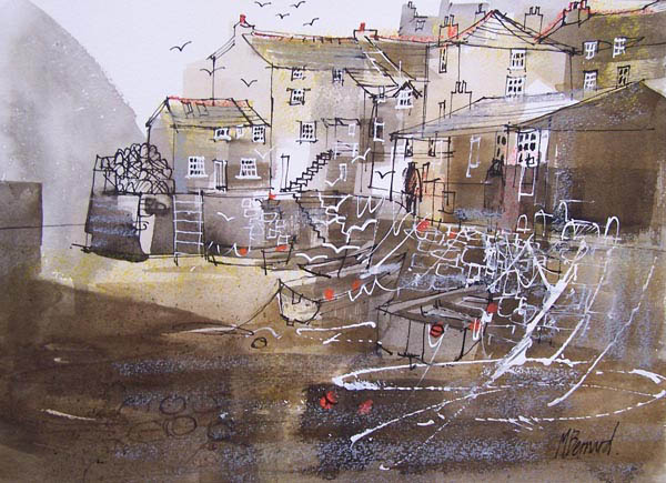 INNER HARBOUR, POLPERRO  10X14INS
