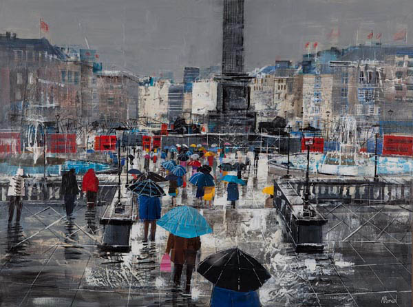SUMMER RAIN, TRAFALGAR SQ 30X40