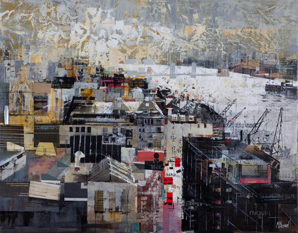THE THAMES AND LONDON ROOFTOPS 24X30
