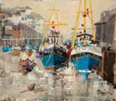 FISHING BOATS, MEVAGISSEY 9 1-2 X 13