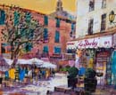 LUNCH IN THE OLD TOWN, MENTON 11X13 1-2