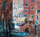 LUNCH IN VENICE  17.5x19.5 ins