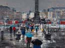 SUMMER RAIN, TRAFALGAR SQ 30X40