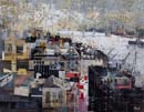 THE THAMES AND LONDON ROOFTOPS 24X30