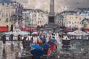 TRAFALGAR SQUARE IN THE RAIN   24X36INS100_7937