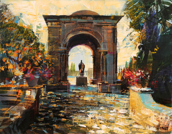 031 Small Temple Villa Cimbrone 14x18