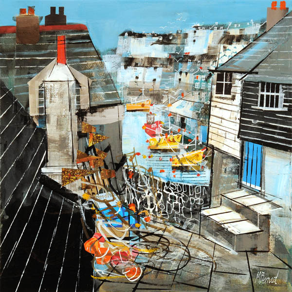 BC 007 Inner Harbour, Polperro 40cm x 40cm