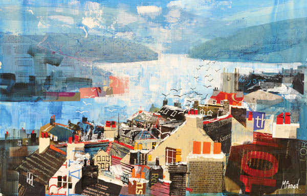 Harbour Rooftops Dartmouth 13.5x21.5