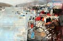 003 Rooftops of Polruan 20x30