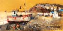 025 Fishing Huts Budleigh Salterton 12x24